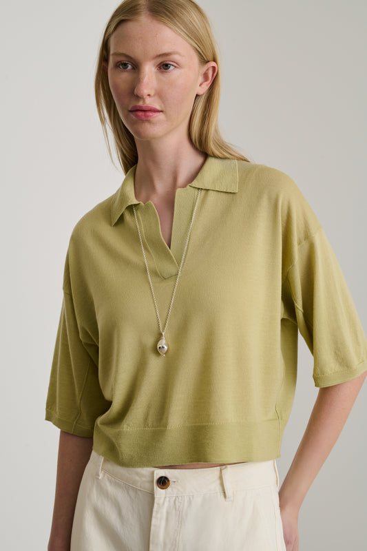 Polo Elton - Sauge - Laine - Femme