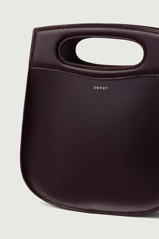 Sac Cheri - Bordeaux Foncé - Cuir - Femme