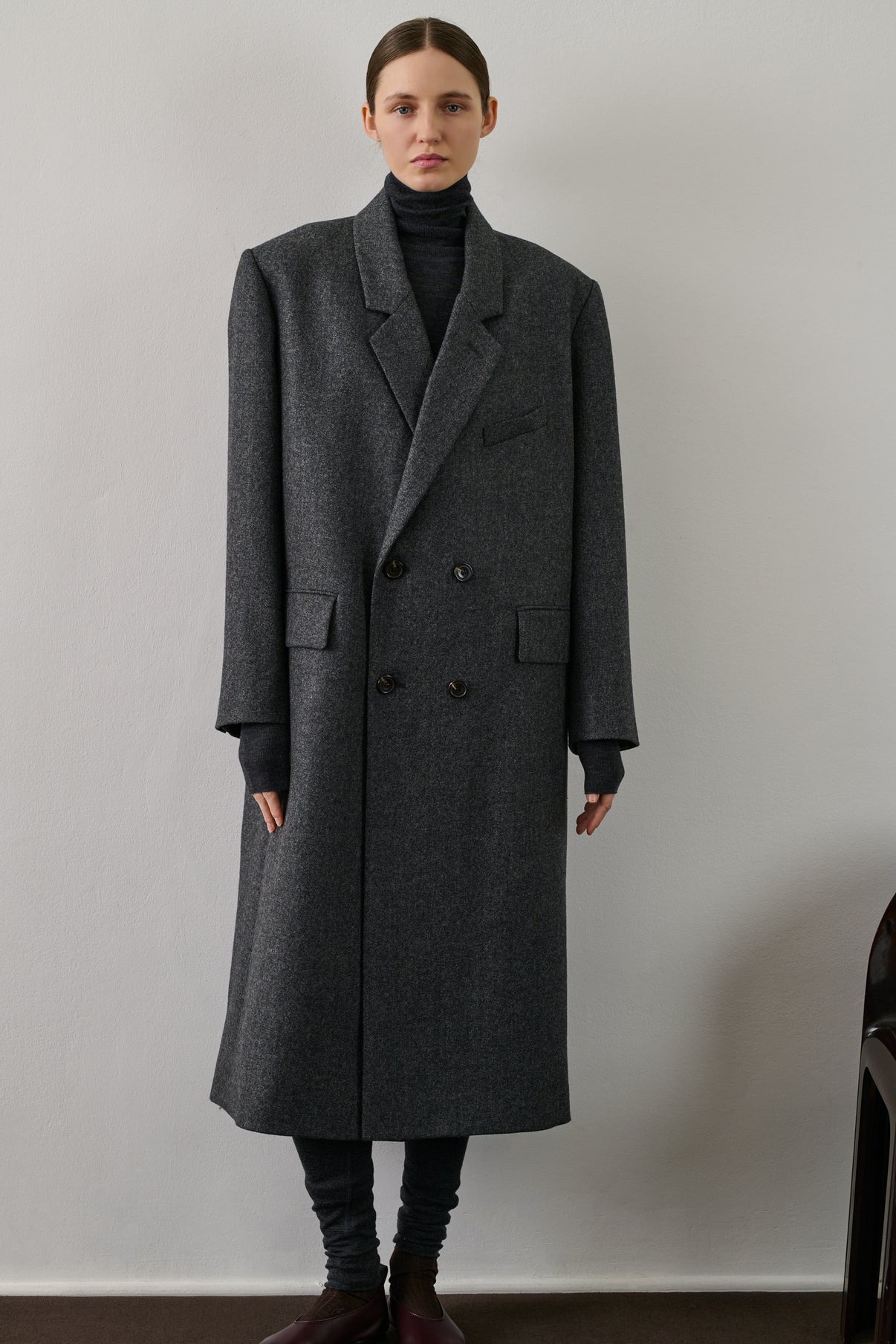 Manteau Coligny - Gris - Laine - Femme vue 1