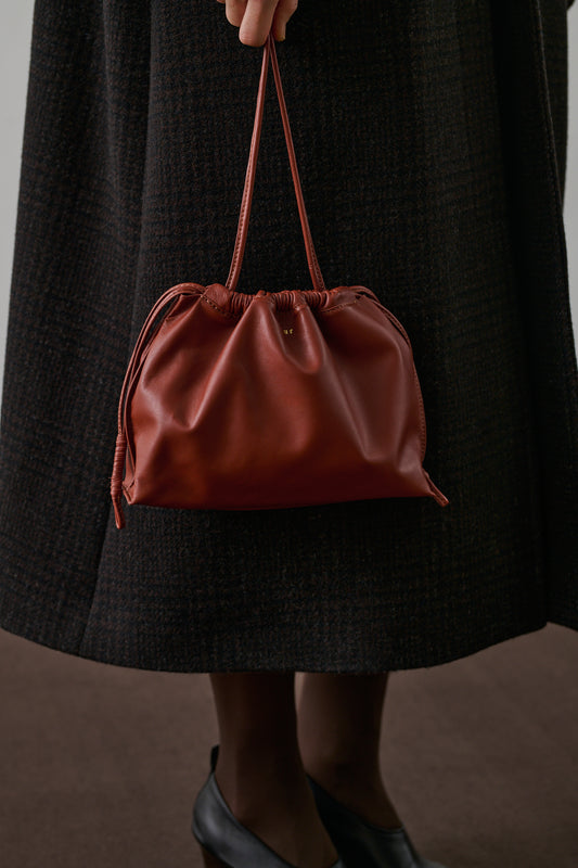 Sac Suzette - Acajou - Cuir - Femme