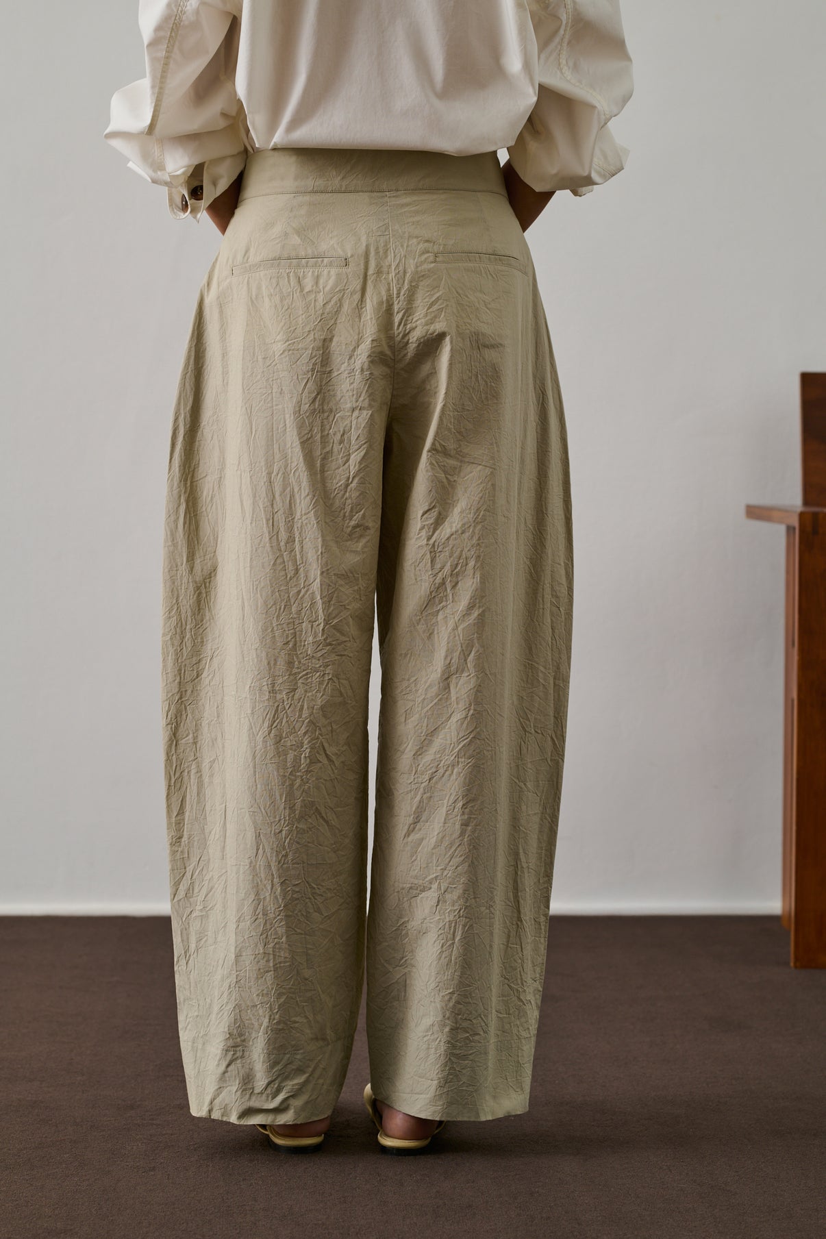Pantalon Guillaume - Beige - Coton - Femme vue 3