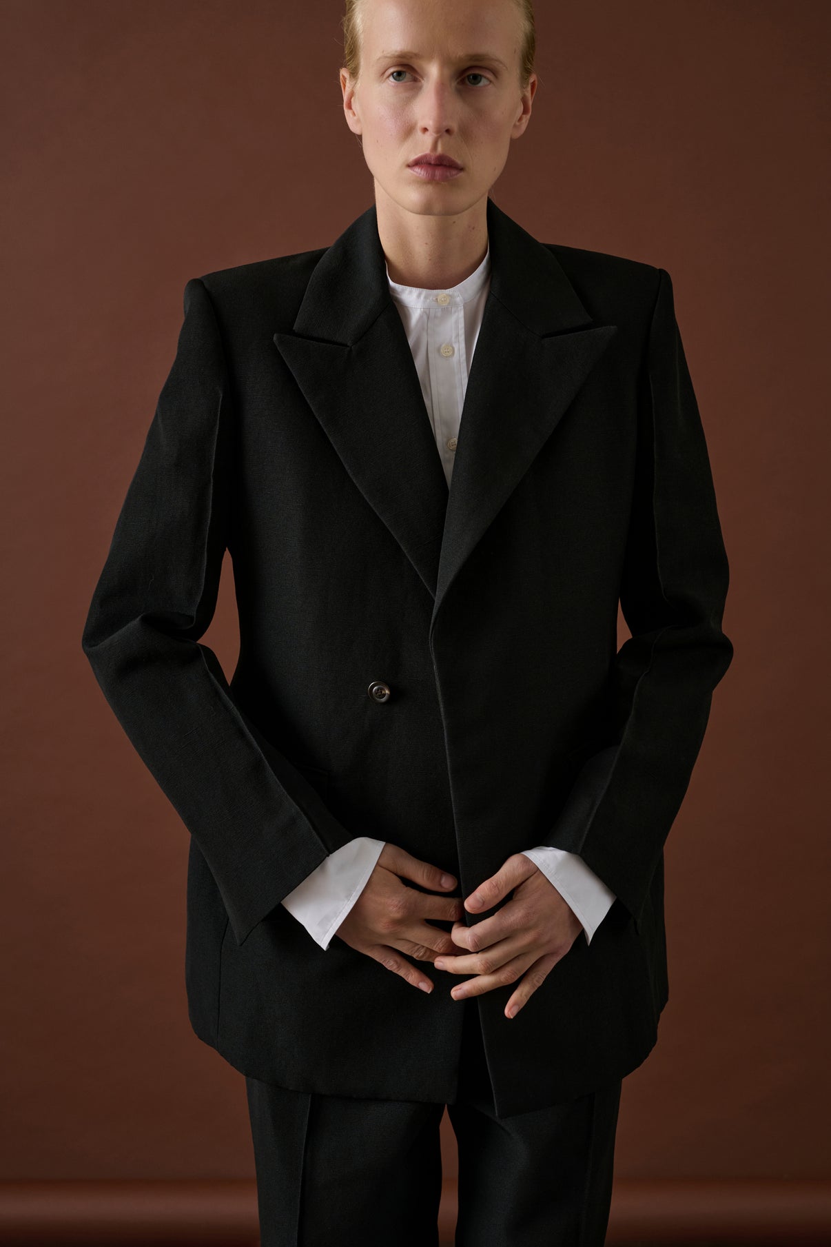 Veste Mia - Noir - Lin - Femme vue 1