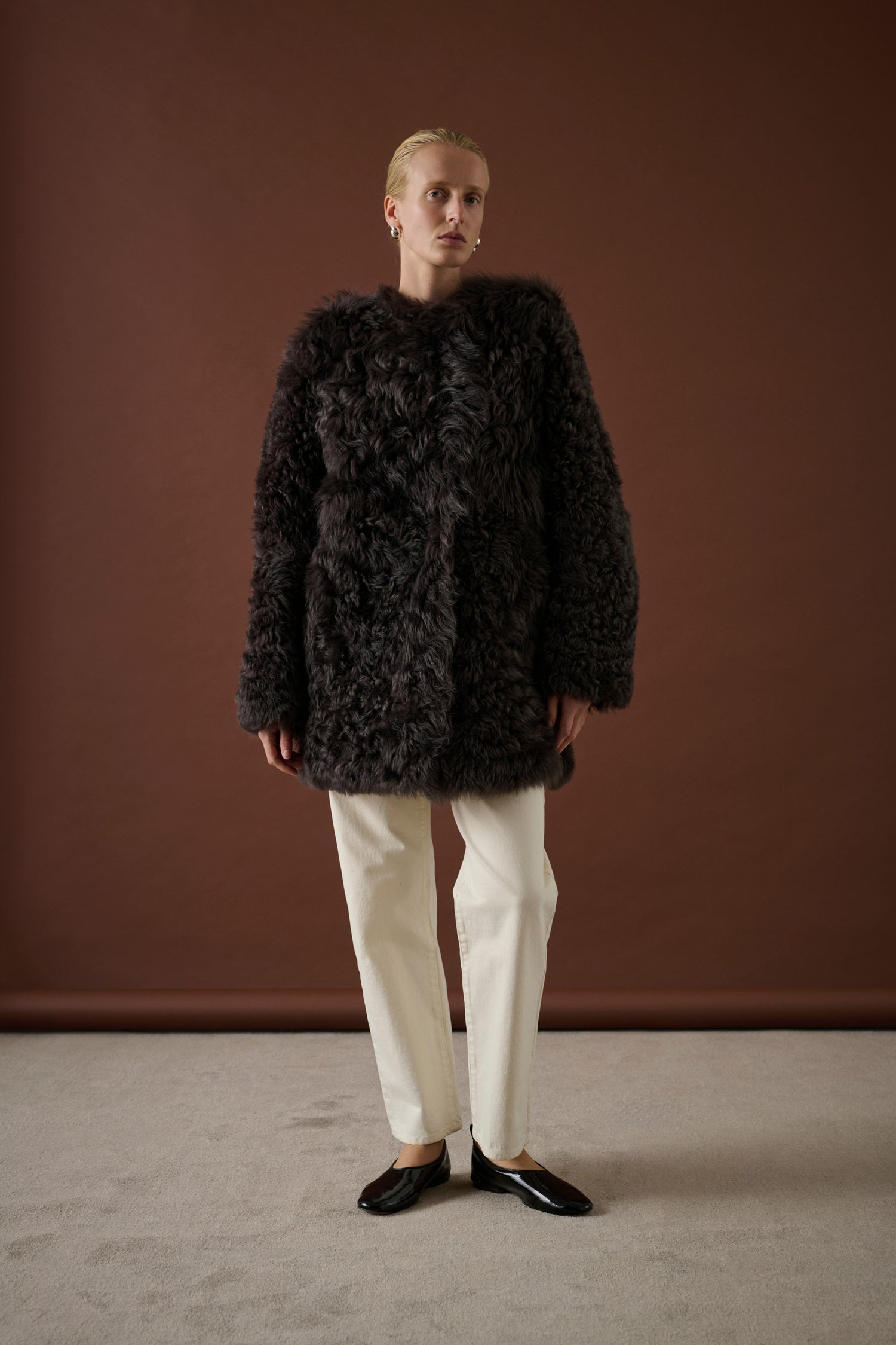 Manteau Sven - Marron Foncé - Cuir - Femme