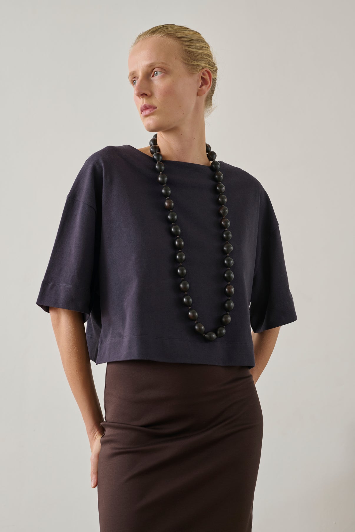 Tee-Shirt Davina - Aubergine - Coton - Femme vue 1