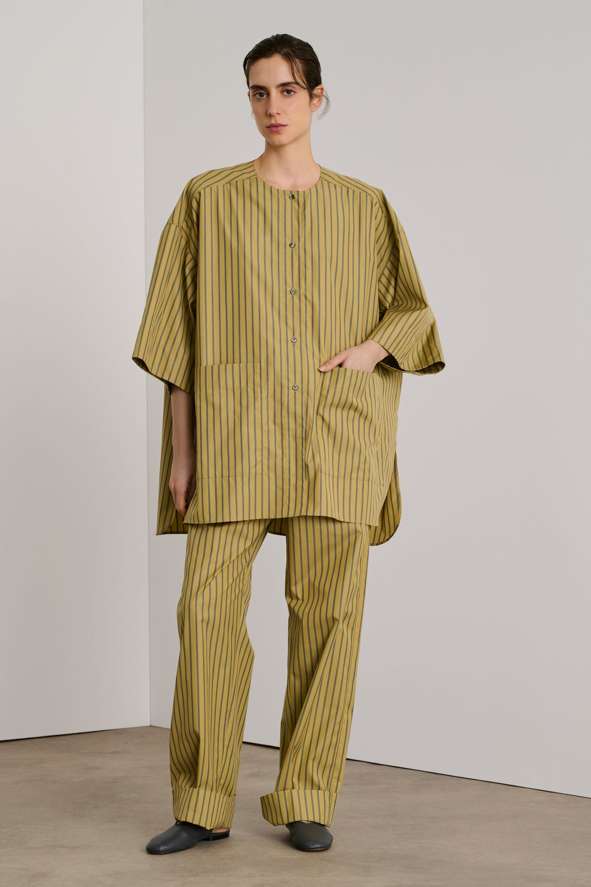 Blouse Diva - Ocre/Vert - Coton - Femme vue 5