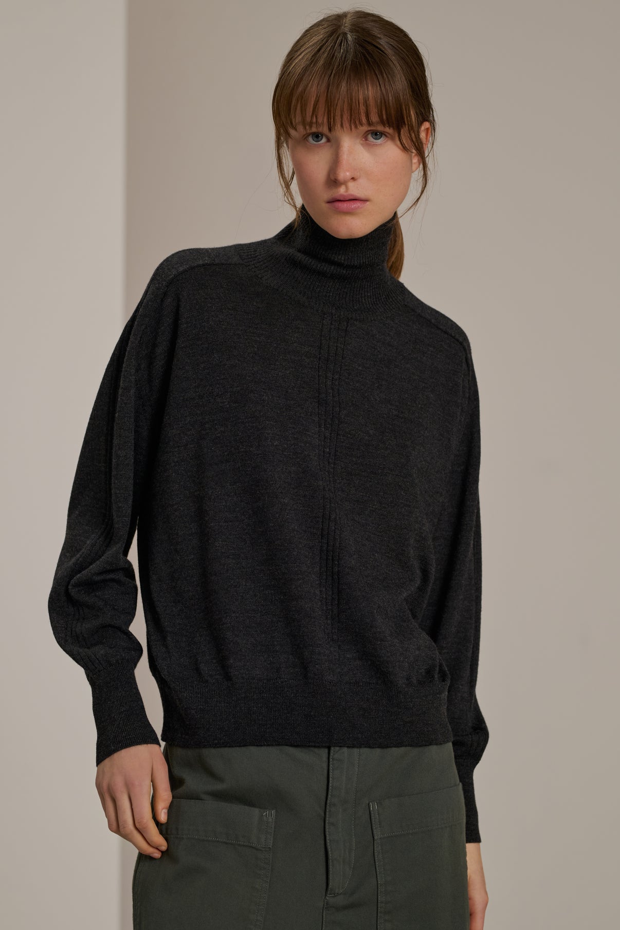 Pull Nord - Gris Anthracite - Laine - Femme vue 1