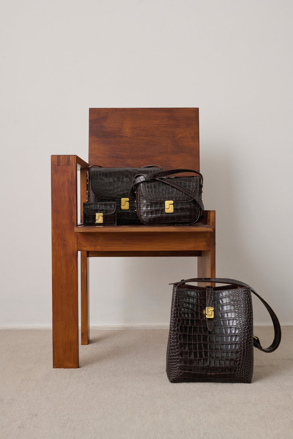 Sac Bello - Marron Foncé - Cuir - Femme vue 6