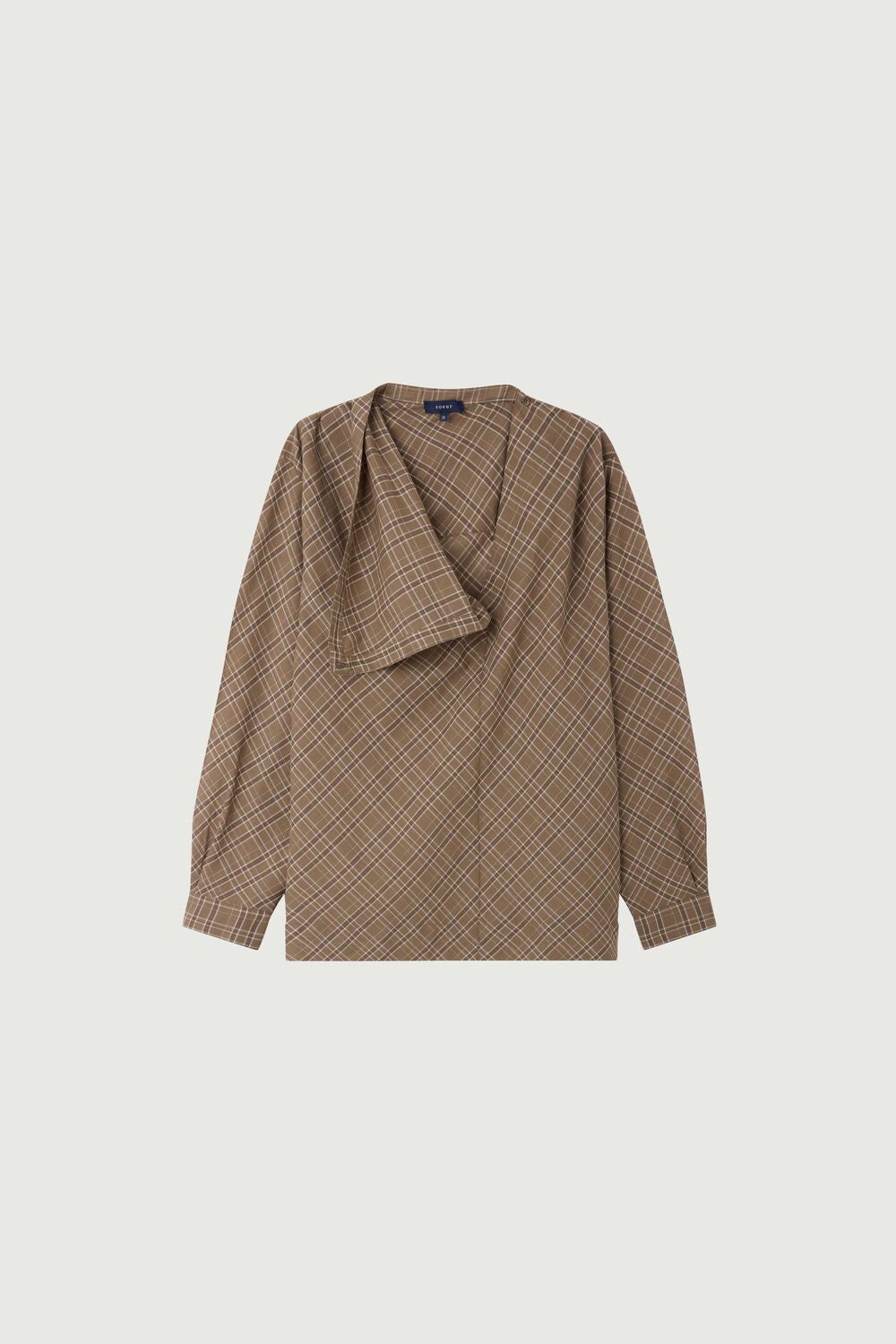 Blouse Irving - Marron Glacé/Écru - Coton - Femme vue 6